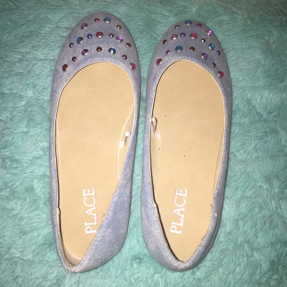 Denim Slides With Bling